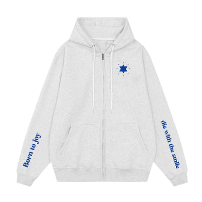 Hoodie Zip "Born to joy"